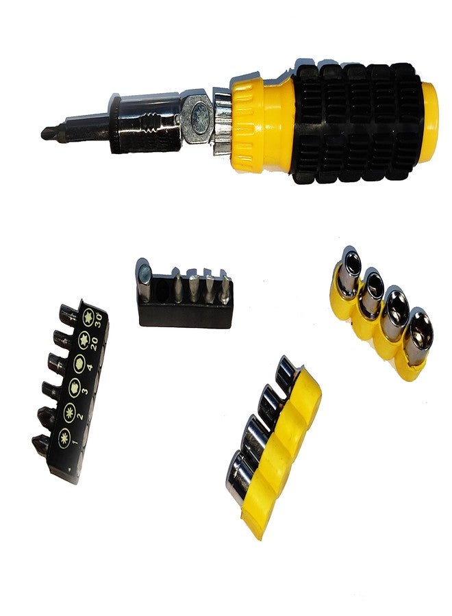 Shopper52 Multipurpose Screwdriver Socket Set Tool Kit Combination Magnetic Wrench for Home, Office, Car, Bike - 36PCTK - Image 3